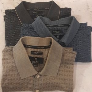 3 Men's Polo Short Sleeve Shirts